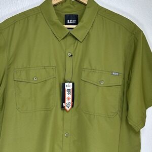 New 5.11 Tactical Marksman S/S Shirt‎ Men's Rifle Green UPF 50 Shooting 2XL